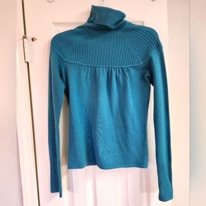Turquoise turtleneck sweater
